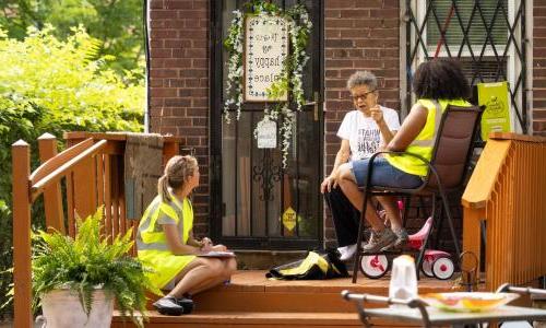 Voter canvassing and relationship building in Cleveland